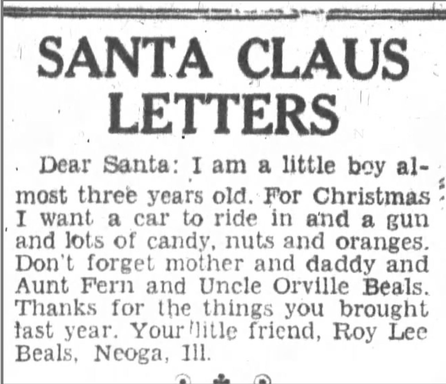 Santa Claus Letters